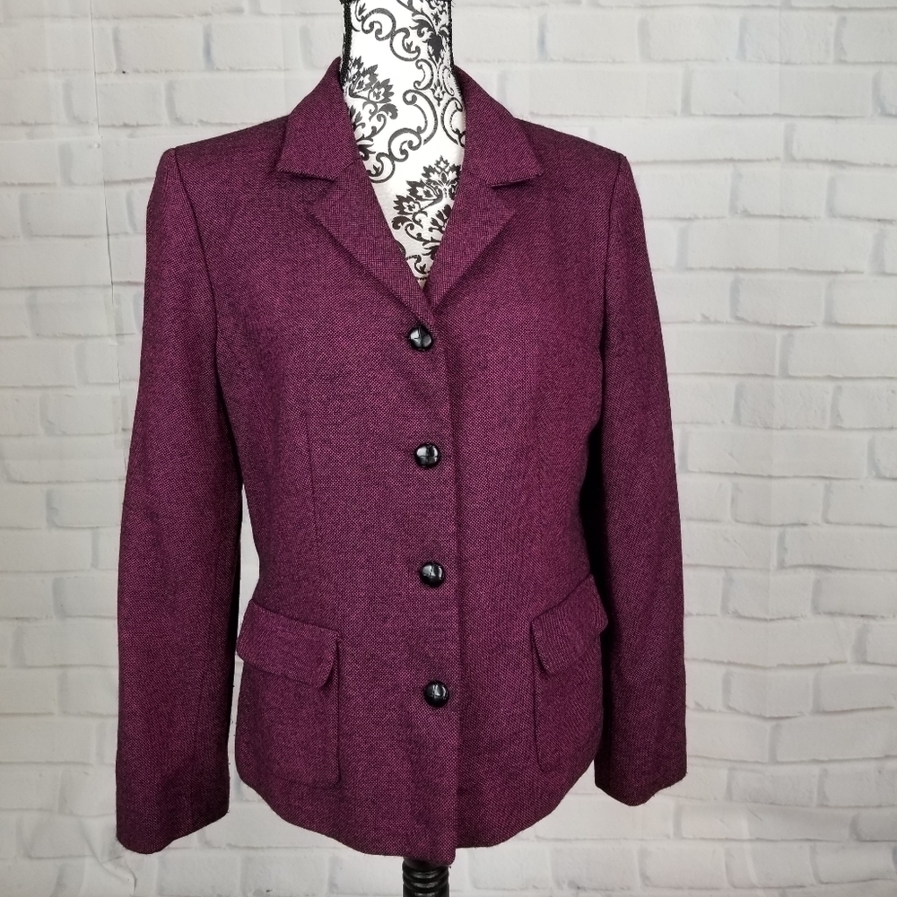 Nordstorm size 10 lined button front jacket career